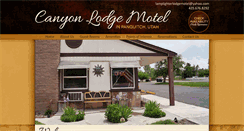 Desktop Screenshot of canyonlodgemotel.com