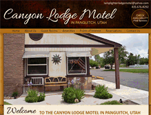 Tablet Screenshot of canyonlodgemotel.com